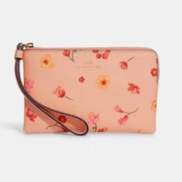 Coach Handbags - Corner Zip Wristlet With Mystical Floral Print